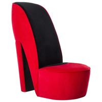Hakstoel fluweel rood