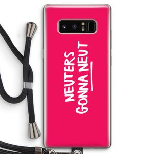 Neuters (roze): Samsung Galaxy Note 8 Transparant Hoesje met koord