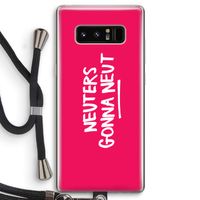 Neuters (roze): Samsung Galaxy Note 8 Transparant Hoesje met koord