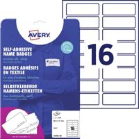 Avery-Zweckform L4783-20 Naametiketten 88.9 x 31 mm Acetaatzijde Wit 320 stuk(s) Weer verwijderbaar Laser (zwart/wit), Laser (kleur), Kopiëren (zwart/wit),