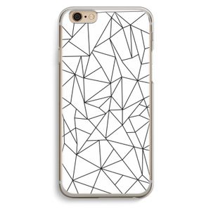 Geometrische lijnen zwart: iPhone 6 / 6S Transparant Hoesje