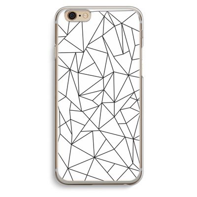 Geometrische lijnen zwart: iPhone 6 / 6S Transparant Hoesje