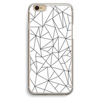 Geometrische lijnen zwart: iPhone 6 / 6S Transparant Hoesje