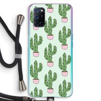Cactus Lover: Oppo A92 Transparant Hoesje met koord