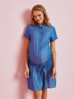 Zwangerschapshemdjurk lichtblauw