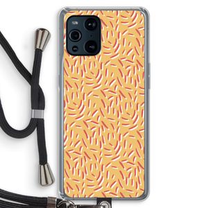 Camouflage: Oppo Find X3 Pro Transparant Hoesje met koord