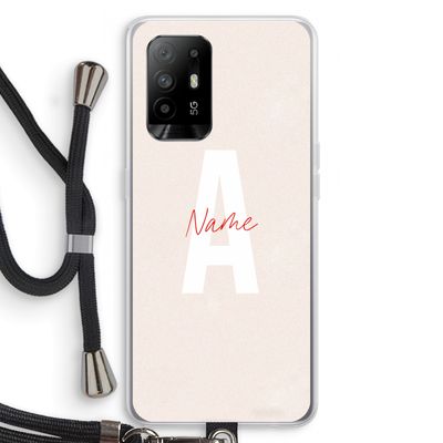 Strawberry Milkshake: Oppo A94 5G Transparant Hoesje met koord