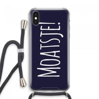 Moatsje!: iPhone XS Max Transparant Hoesje met koord