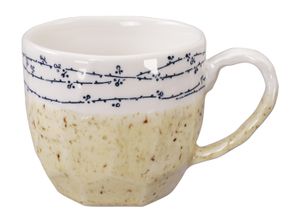 Handgemaakte Geel/Witte Mok - 300ml - 8.7 x 8cm