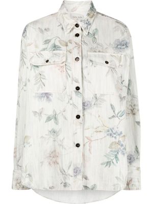 Forte Forte chemise fleurie à manches longues - Bleu