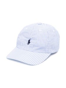 POLO RALPH LAUREN KIDS casquette Polo Pony en seersucker - Bleu