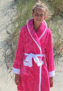 Little Pink-white badjas / Kinderbadjas met capuchon - XXL (14-16 jaar)