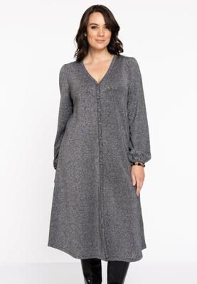 Yoek Jurk met knopen FESTA | Zwart | Maat 50/52