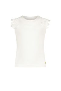 Le Chic Meisjes t-shirt bloemen - Nooshy - Off wit
