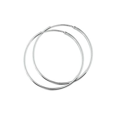 Zilveren Oorringen Ronde Buis - 1,5mm - Met Scharniersluiting