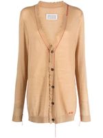 Maison Margiela cardigan à logo brodé - Tons neutres