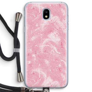 Abstract Painting Pink: Samsung Galaxy J5 (2017) Transparant Hoesje met koord