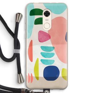 Bold Rounded Shapes: Xiaomi Redmi 5 Transparant Hoesje met koord