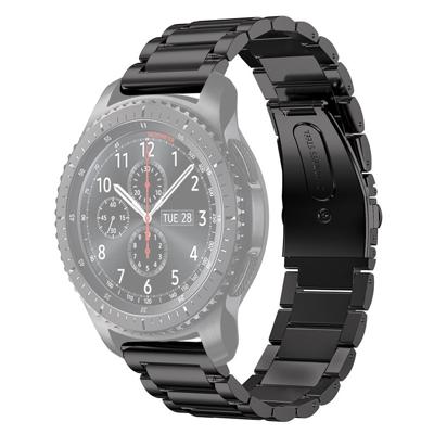 Roestvrijstalen polshorloge band voor Samsung Gear S3 22mm (zwart)