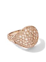 David Yurman bague Chevron en or rose 18ct pavée de diamants (13 mm)