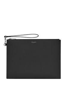 Saint Laurent pochette zippée à logo - Noir