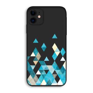 Gekleurde driehoekjes blauw: iPhone 11 Biologisch afbreekbaar hoesje