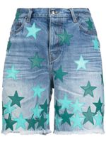 AMIRI short Chemist Star en jean - Bleu