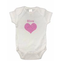 Soft Touch Romper Diva Meisjes Katoen Wit/roze Maat 50/56 - thumbnail