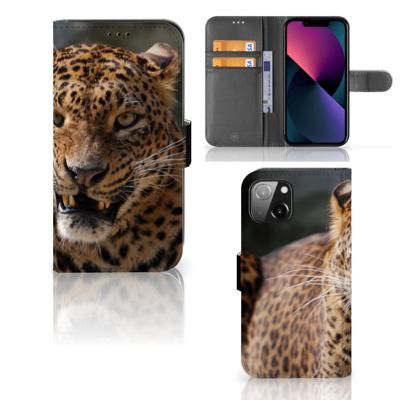 Apple iPhone 13 | Telefoonhoesje | Met pasjeshouder | Luipaard