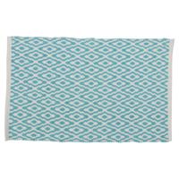 Differnz Brighton badmat 100% katoen - geschikt voor vloerverwarming - 50 x 80 cm - blauw/wit Differnz Brighton badmat 100% katoen - geschikt voor vloerverwarming - 50 x 80 cm - blauw/wit