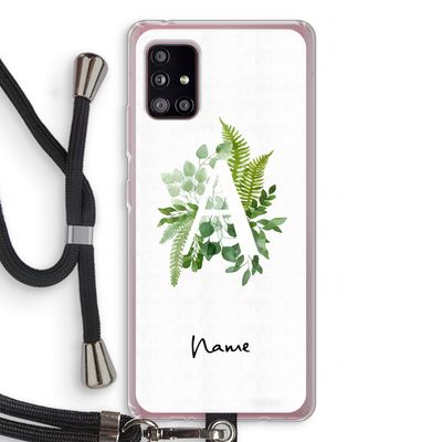 Green Brush: Samsung Galaxy A51 5G Transparant Hoesje met koord