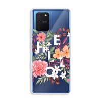 Hello in flowers: Samsung Galaxy Note 10 Lite Transparant Hoesje
