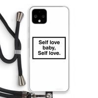 Self love: Pixel 4 Transparant Hoesje met koord