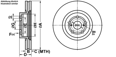 Remmenset, remschijf ATE, Remschijftype: Geventileerd: , Inbouwplaats: Vooras, u.a. für Toyota Remmenset, remschijf ATE, Remschijftype: Geventileerd: , Inbouwplaats: Vooras, u.a. für Toyota