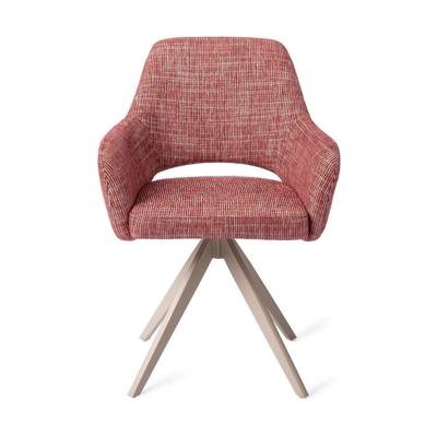 Jesper Home Yanai eetkamerstoel Berry Bars turn beige