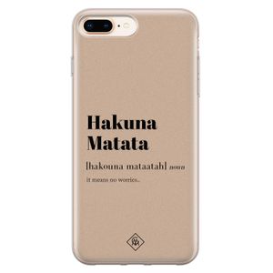 iPhone 8 Plus/7 Plus siliconen hoesje - Hakuna matata