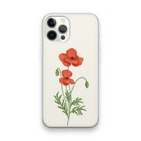 Red poppy: iPhone 12 Pro Max Transparant Hoesje