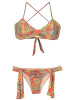 Amir Slama bikini à imprimé végétal - Rouge - thumbnail