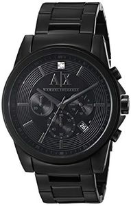 Horlogeband Armani Exchange AX2503 Roestvrij staal (RVS) Zwart 22mm