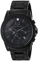 Horlogeband Armani Exchange AX2503 Roestvrij staal (RVS) Zwart 22mm