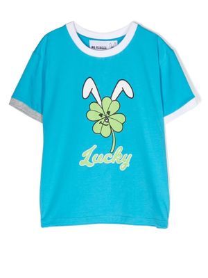 Natasha Zinko Kids t-shirt à imprimé graphique - Bleu