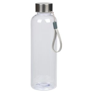 Transparante drinkflessen/waterflessen met RVS dop 550 ml