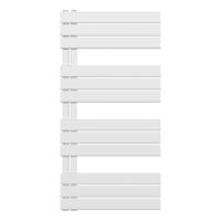 Handdoekradiator BWS Boss Links aansluiting 681W 120x60 cm Wit Boss & Wessing