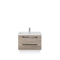 Seville Badmeubelset 80 cm - Craft Oak - Keramische Wastafel Wit Djazz