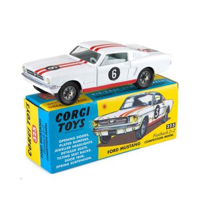 Corgi 325 - Retro Ford Mustang Fastback 325 2 + 2 Competition Schaal Model 1:46 Corgi 325 - Retro Ford Mustang Fastback 325 2 + 2 Competition Schaal Model 1:46