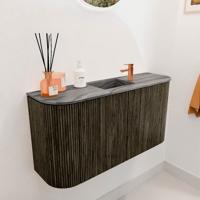 Toiletmeubel Mondiaz Joya Dlux | 83.2 cm | Meubelkleur Shadow | Faye wastafel Sombra Wasbak Midden | 1 kraangat