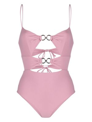 Nensi Dojaka maillot de bain à découpes - Rose