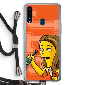 Jamie Lee Simpson: Samsung Galaxy A20s Transparant Hoesje met koord