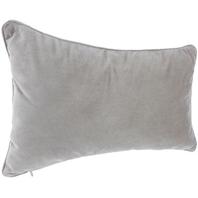 Bank/sierkussens huiskamer Sophia - 30 x 50 cm - Zilvergrijs - polyester - met rits