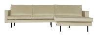 BePureHome Loungebank 'Rodeo' Rechts, Velvet, kleur Pistache